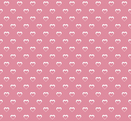 Cute Heart Seamless Pattern. Lovely background.