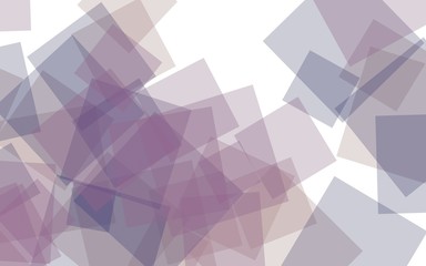 Obraz premium Multicolored translucent squares on white background. Red tones. 3D illustration