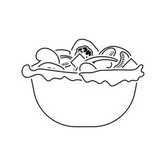 Salad in plate icon