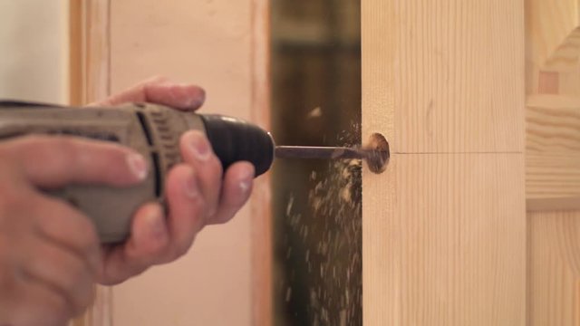 Drilling hole for a lock