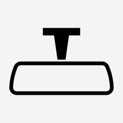 glyph beautiful automobile Universal Mirror vector icon