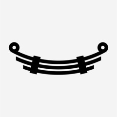 glyph beautiful automobile shock spring absorber vector icon