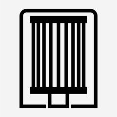 Outline beautiful automobile oil filter vector icon