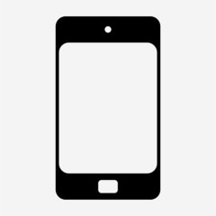 Glyph beautiful smart phone vector icon
