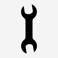 Glyph beautiful wrench vector icon