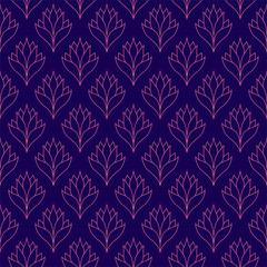 Elegant Floral Vector Seamless Pattern. Decorative Flower Illustration. Abstract Art Deco Background.