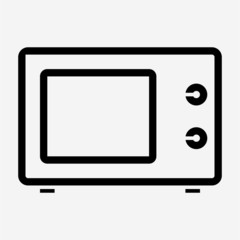 outline beautiful microwave vector icon