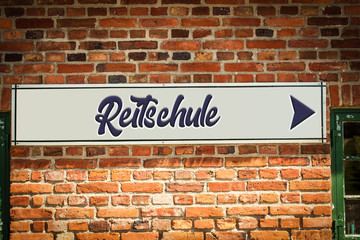 Schild 318 - Reitschule
