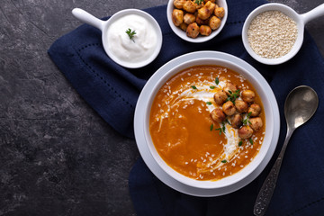 Pumpkin and carrot soup