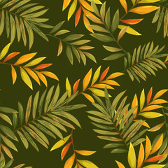 Fototapeta na wymiar seamless pattern with autumn branches