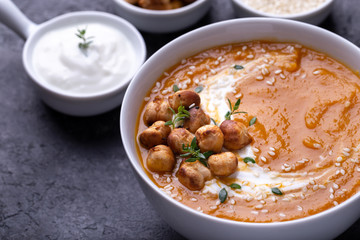 Pumpkin and carrot soup
