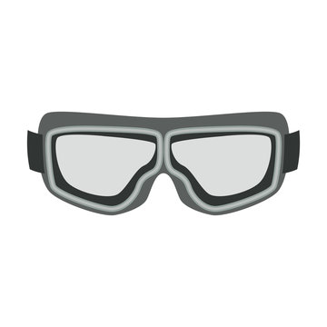  motorcycle protective goggles   vintage flat style vector