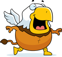 Cartoon Griffin Walking