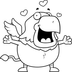 Cartoon Griffin Hug
