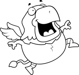 Cartoon Griffin Jumping