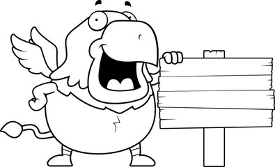 Cartoon Griffin Sign