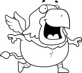Cartoon Griffin Walking