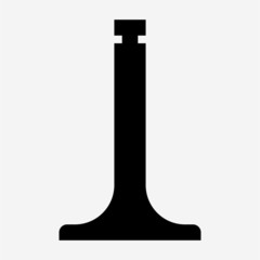Glyph beautiful intake valve vector icon