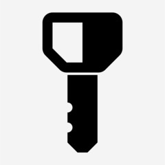 Glyph beautiful key vector icon
