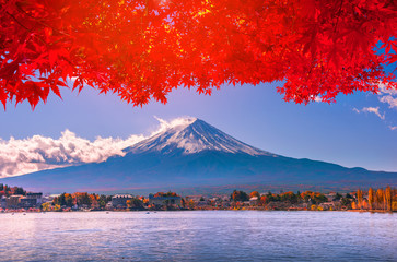  Autumn at Fuji mountain in Japan.
