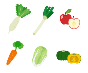 冬の野菜｜ アイコンイラスト