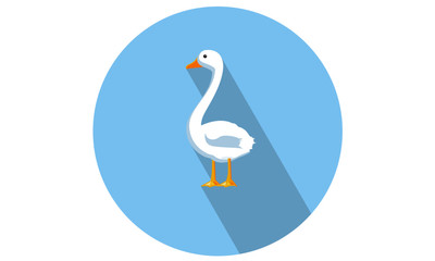 Geese Vector isolated icon- illustration