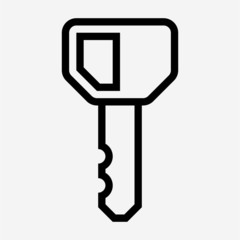 Outline beautiful key vector icon