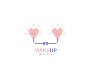 Make up couple design logo