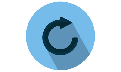 Update arrow in circle, round arrow, refresh sign vector illustration