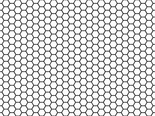 Hexagonal cell texture. Honey hexagon cells, honeyed comb grid texture and honeycombs fabric seamless pattern vector illustration - obrazy, fototapety, plakaty