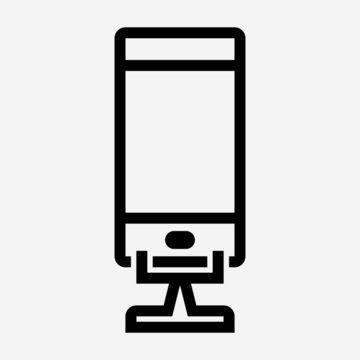 recommend clip art: Outline beautiful Phone Stand vector icon