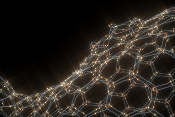 3D Topographic map background concept. Topo contour map. Rendering abstract illustration. Valleys and mountains. Geography concept. Wavy backdrop. Space surface. magic yellow neon light curved lines