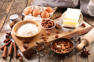 ingredient for christmas cookie