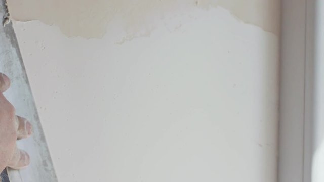 white putty on a window slope