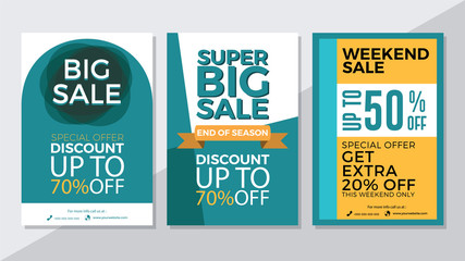 Big Sale, Super Big Sale and Weekend Sale Flyer Template