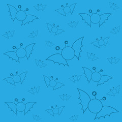 Seamless vector pattern with cartoon monsters. Cartoon print. Print for textiles. T-shirt graphics for kids. Cover templates for notepad. Kids art, creativity class concept.