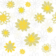 Fototapeta na wymiar Seamless vector pattern with flowers. Flower pattern. Prints for textiles with flowers. Scrapbook paper, wrapping paper.