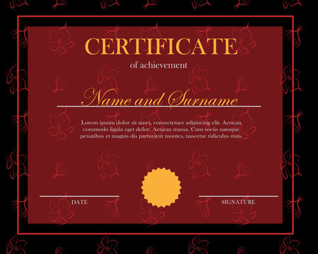 Creative certificate, diploma. Frame for diploma, certificate. Certificate template with elegant border frame, Diploma design for graduation or completion.