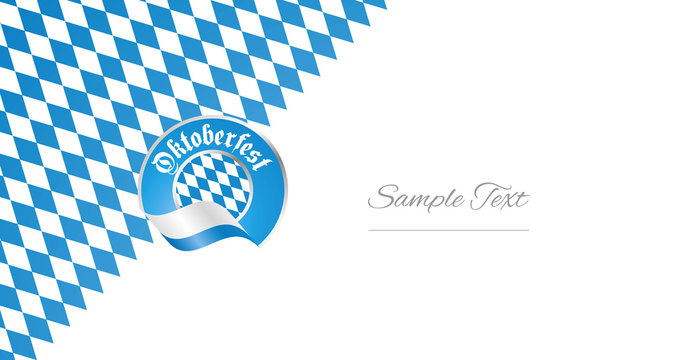 Oktoberfest Bavarian blue logo icon banner