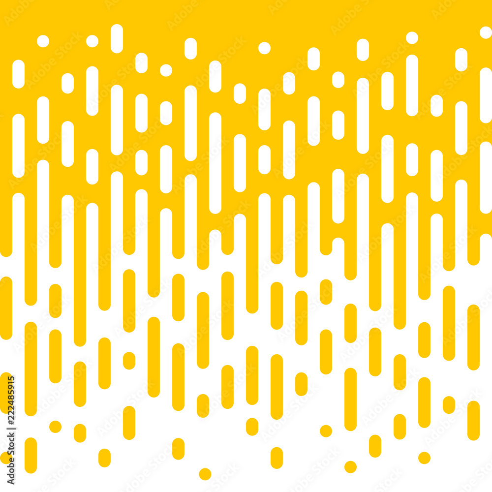 Poster Abstract yellow and white line flow halftone background. Vector seamless pattern of irregular liquid color transition for modern trend background design