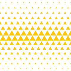 Fototapety  Żółty i biały trójkątne tło rastra. Streszczenie wektor wzór nieregularnych trójkątów w projekcie przejścia kolorów mozaiki