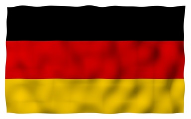 Obraz premium Flag of Germany. Wide format 3D illustration. State symbol of the Federal Republic of Germany. 3D rendering