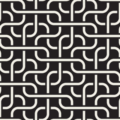 Vector seamless geometric pattern. Simple abstract lines lattice. Repeating elements stylish background