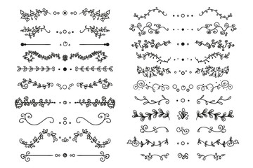 Ornaments. Hand drawn universal elements with abstract patterns on isolation background. Design for spiritual relaxation for adults. Black and white illustration. Zentangle. Zen art. Decorative style