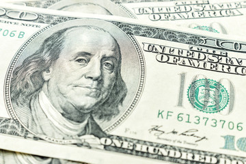 Obraz na płótnie Canvas close up on dollar bill