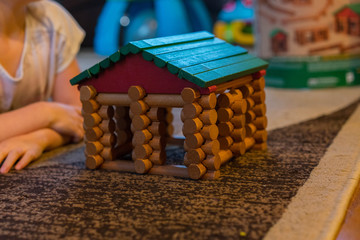 toy log cabin