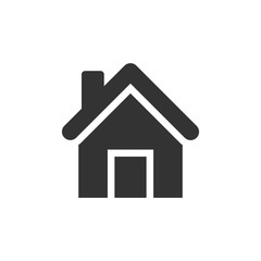 House building icon in flat style. Home apartment vector illustration on white isolated background. House dwelling business concept.