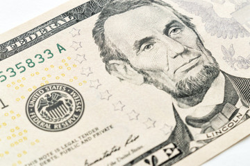 close up on dollar bill