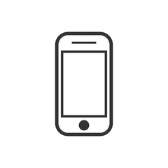 Smartphone icon in flat style. Phone handset vector illustration on white isolated background. Smartphone business concept.