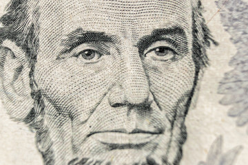 close up on dollar bill